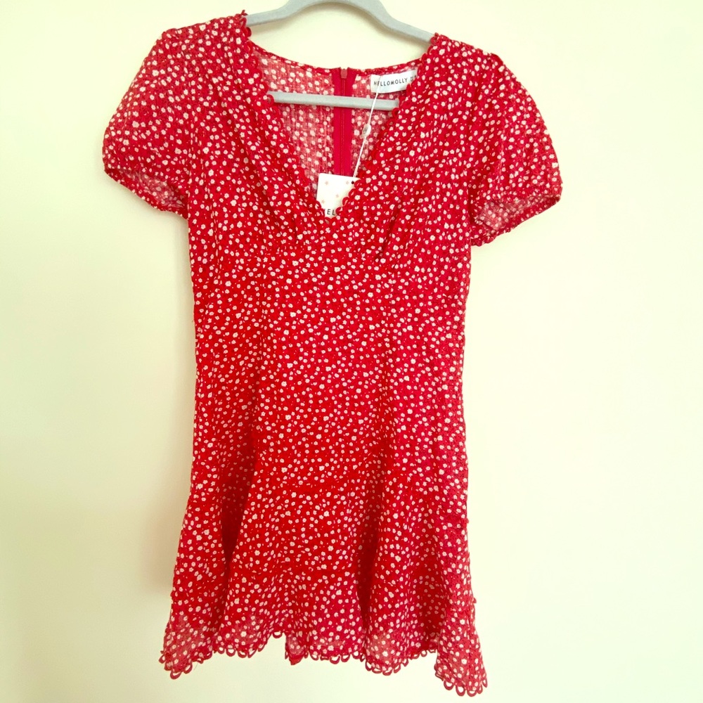 Hello Molly Red/White Floral Sundress 💐